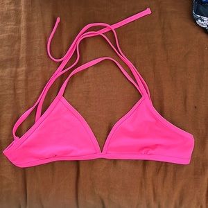 Neon pink Jolyn triangle top